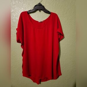 Red Blouse Pleione Sz L